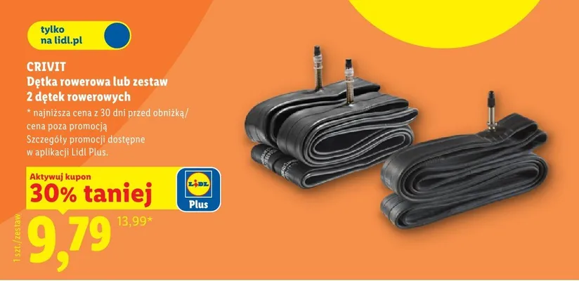 Zestaw 2 dętek rowerowych Crivit promocja w Lidl