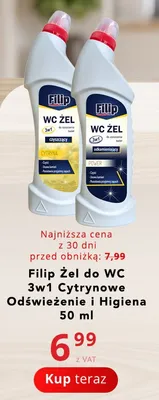 Żel do WC Filip 3w1 Cytrynowe Odświeżenie i Higiena promocja w Poczta Polska