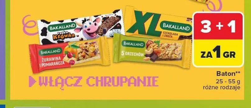Baton Bakalland Żurawina & Pomarańcza promocja w Carrefour
