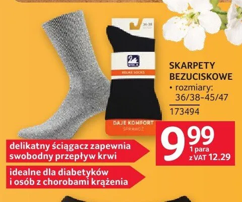 Skarpety bezuciskowe promocja w Selgros