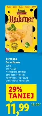 Ser radamer promocja w Lidl