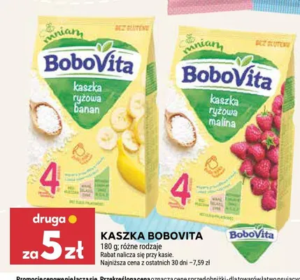 Kaszka ryżowa banan BoboVita promocja w Stokrotka