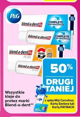Klej do protez Plus Blend-a-dent promocja w Carrefour Market