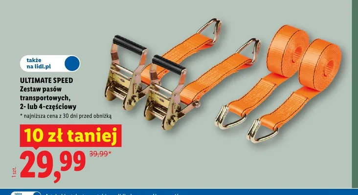 Zestaw pasów transportowych 4-częściowy ULTIMATE SPEED promocja w Lidl