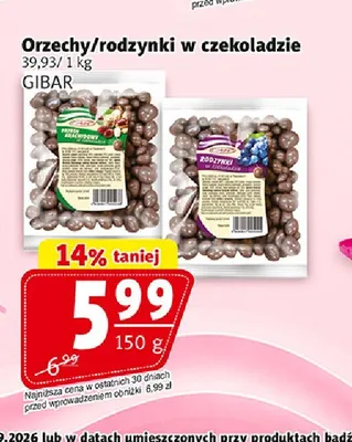 Orzechy w czekoladzie Gibar promocja w Prim Market