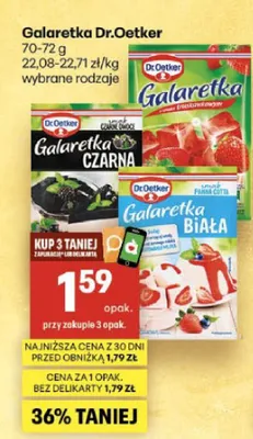 Galaretka biała o smaku panna cotta Dr. Oetker promocja w Delikatesy Centrum