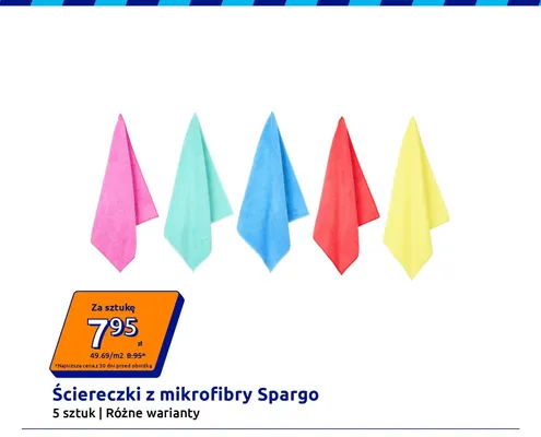 Ściereczki z mikrofibry Spargo promocja w Action