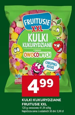 Kulki kukurydziane Fruitusie XXL owocowe promocja w Stokrotka
