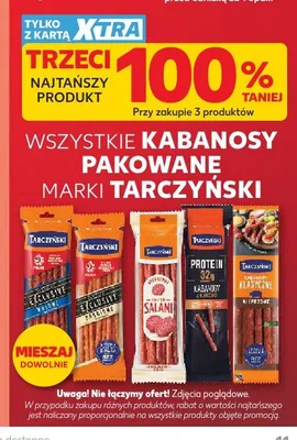 Kabanosy Exclusive drobiowe Tarczyński promocja w Kaufland