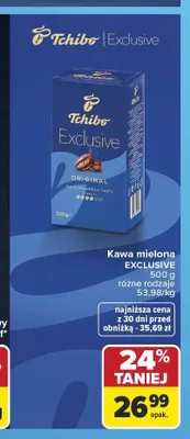 Kawa mielona Tchibo Exclusive Original promocja w Carrefour