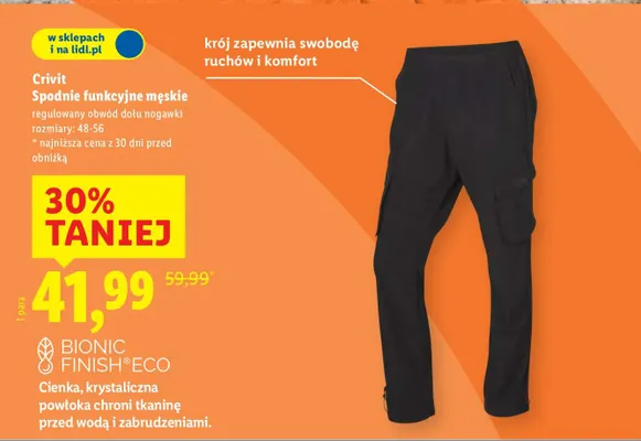 Spodnie funkcyjne męskie promocja w Lidl