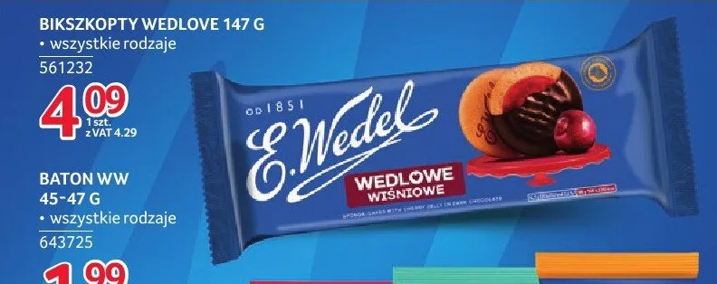 Bikszkopty E.Wedel Wedlove Wiśniowe promocja w Selgros