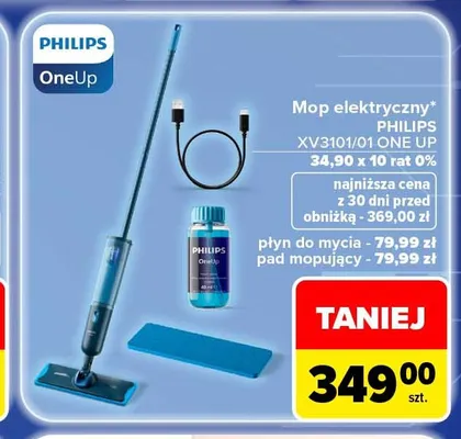 Mop elektryczny Philips XV3101/01 One Up promocja w Carrefour