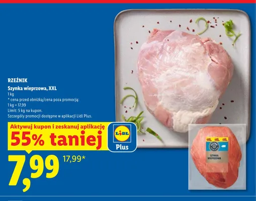 Szynka wieprzowa XXL RZEŹNIK promocja w Lidl