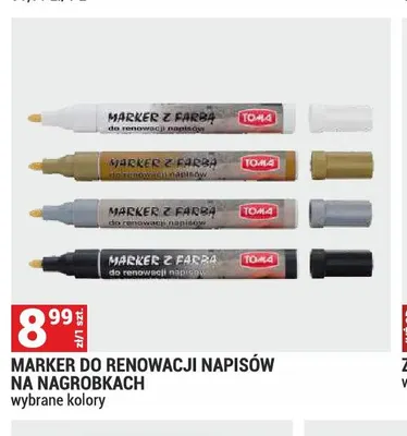 Marker do renowacji napisów na nagrobkach Toma promocja w Merkury Market