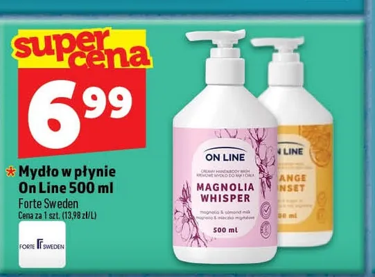 Mydło w płynie On Line Orange Sunset promocja w TOPAZ