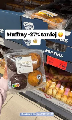 Muffiny Meine Kuchen Welt czekolada i stracciatella promocja w Aldi