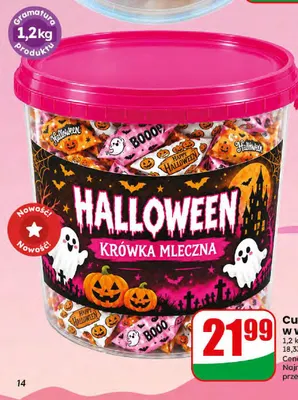 Cukierki Krówka Mleczna w wiaderku Halloween promocja w Dino