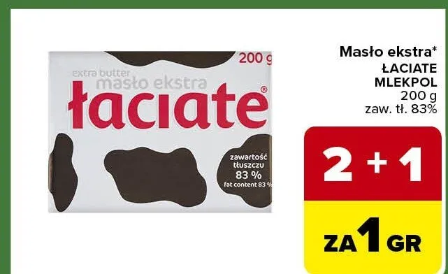Masło ekstra promocja w Carrefour Express