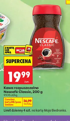 Kawa rozpuszczalna Nescafé Classic promocja w Biedronka