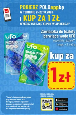 Zawieszka do toalety barwiąca wodę UFO morski 2-pak promocja w POLOmarket