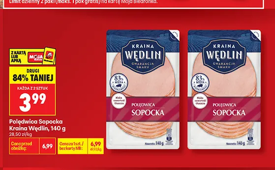 Polędwica sopocka Kraina Wędlin promocja w Biedronka