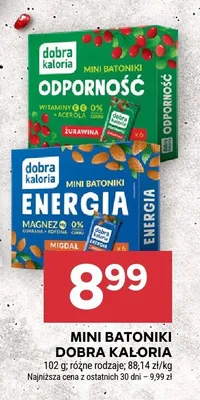 Mini batoniki Dobra Kaloria Energia promocja w Stokrotka