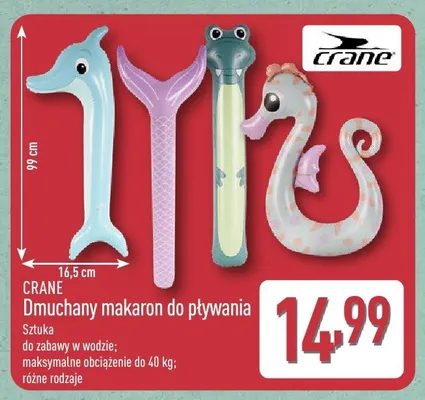 Dmuchany makaron do pływania Crane promocja w Aldi