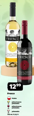 Wino białe półsłodkie Fresco polskie promocja w Netto