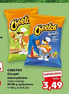 Chrupki kukurydziane Cheetos Spirals Cheese & Ketchup promocja w Kaufland