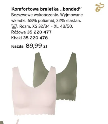 Braletka komfortowa bonded promocja w Tchibo