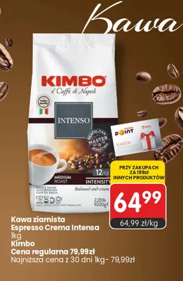 Kawa ziarnista Espresso Crema Intensa Kimbo promocja w Market Point