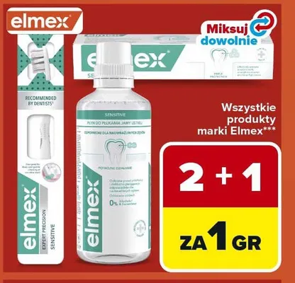 Płyn do płukania jamy ustnej Elmex Sensitive promocja w Carrefour Market