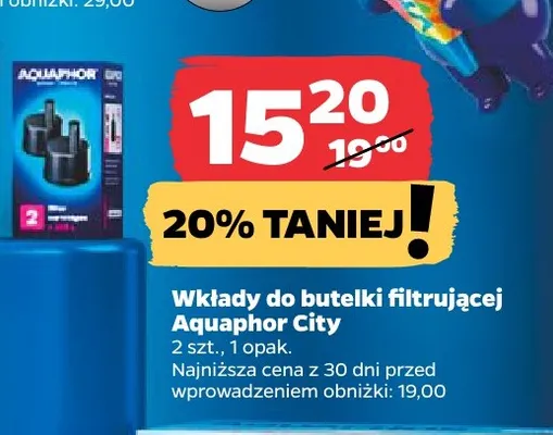 Wkłady do butelki filtrującej Aquaphor City promocja w Netto