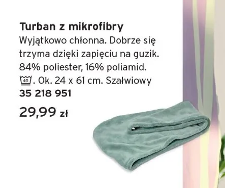 Turban z mikrofibry Tchibo promocja w Tchibo