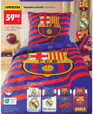 Komplet pościeli bawełnianej 220 x 200 cm + 2 x 70 x 80 cm Actuel promocja w Biedronka