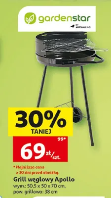 Grill węglowy Apollo Gardenstar promocja w Auchan