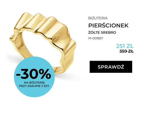 Pierścionek Briju żółte srebro PI-001857 promocja w Briju