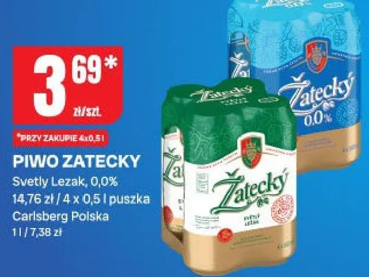 Piwo Żatecky Svetły Lezak 0,0% promocja w Chorten