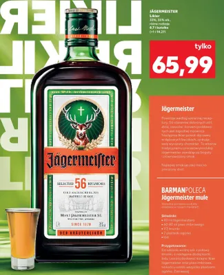 Likier Jägermeister promocja w Kaufland