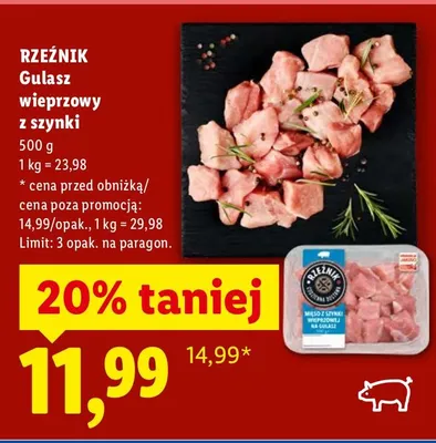 Gulasz wieprzowy z szynki promocja w Lidl
