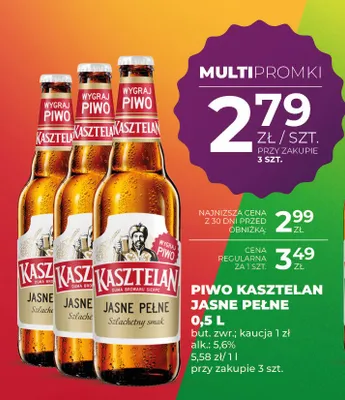 Piwo Kasztelan Jasne Pełne promocja w Duży Ben