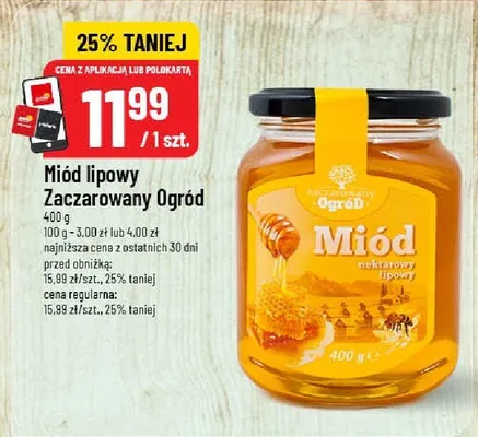 Miód lipowy zaczarowany ogród promocja w POLOmarket