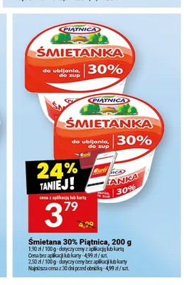 Śmietanka 30% Piątnica promocja w Twój Market