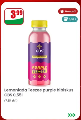 Lemoniada Teezee purple hibiskus GBS promocja w Dino