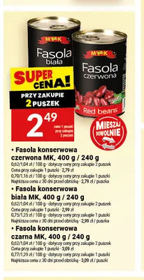 Fasola konserwowa czerwona MK promocja w Twój Market