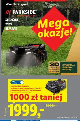 Inteligentny robot koszący Parkside Performance Smart & Free promocja w Lidl