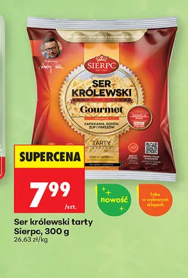 Ser Królewski tarty Gourmet Sierpc bez laktozy promocja w Biedronka