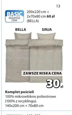 Komplet pościeli 200x220 cm promocja w Jysk