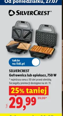 Gofrownica Silvercrest 750W promocja w Lidl